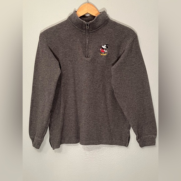 Disney Other - Vintage Disney Quarter Zip Jackrt Embroidered Mickey Logo Size Small Adult